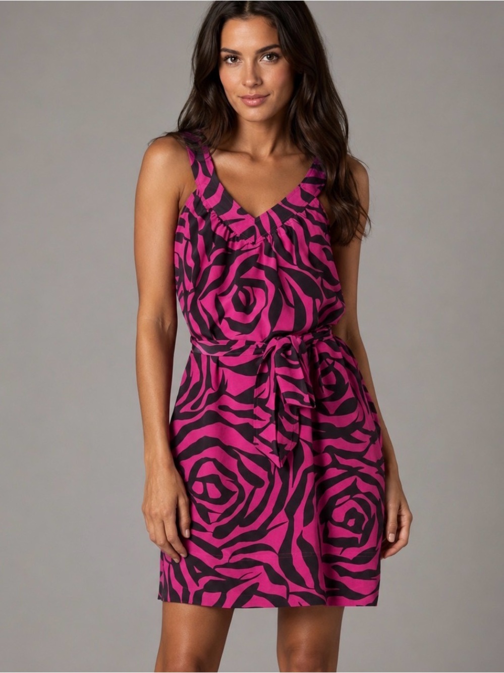 🌸 MARC JACOBS HOT PINK FLORAL SILK DRESS